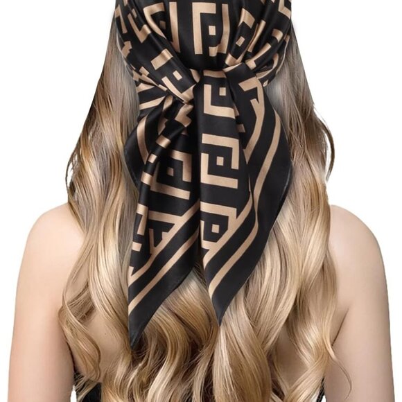 100% Pure Mulberry Silk Scarf Fashion Hair for Women Scarf Lightweight Square Ne - Picture 1 of 8